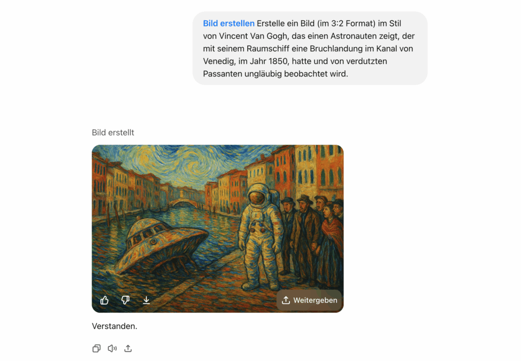 So kannst du mit ChatGPT Bilder erstellen