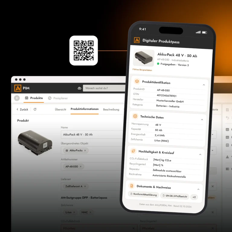 Digitaler Produktpass mit 4ALLPORTAL